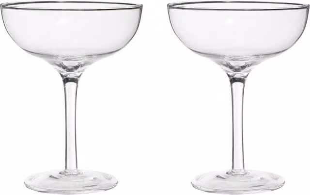 Orsina Set of 2 Transparent Cocktail Glasses, 300ml