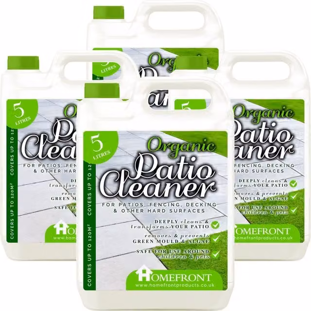 Homefront Pet Friendly Organic Patio Cleaner for Driveways, Stone and Block Paving, White, 20 l