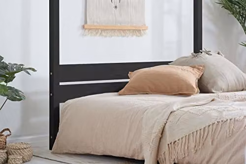 Birlea Darwin Black Four Poster King Size Solid Wood Bed Frame – 3