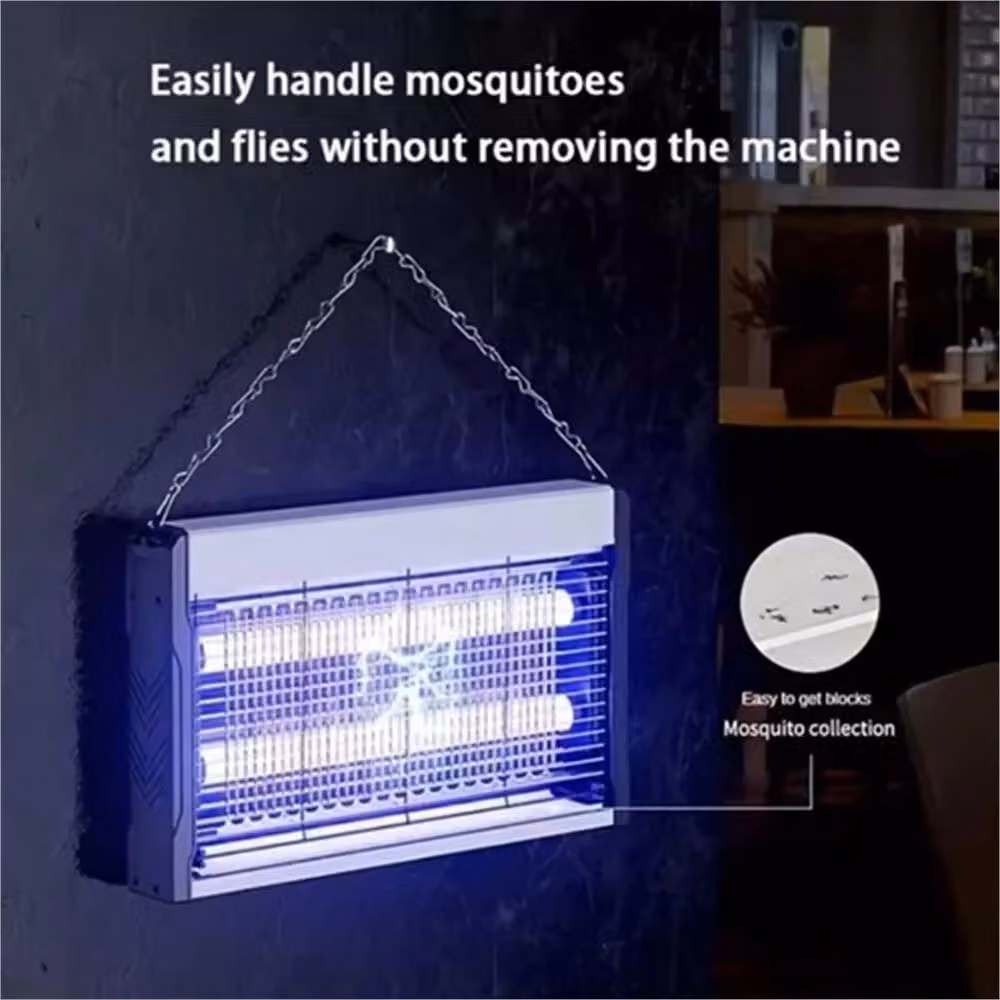 NESTLUNE 30W Electric Bug Zapper and UV LED Mosquito Trap, White, W: 100 cm, H: 50 cm, D: 50 cm – 3