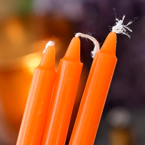 KDMD Manifest Magic Orange Sacred Chakra Taper Candles, Pack of 12 – 2