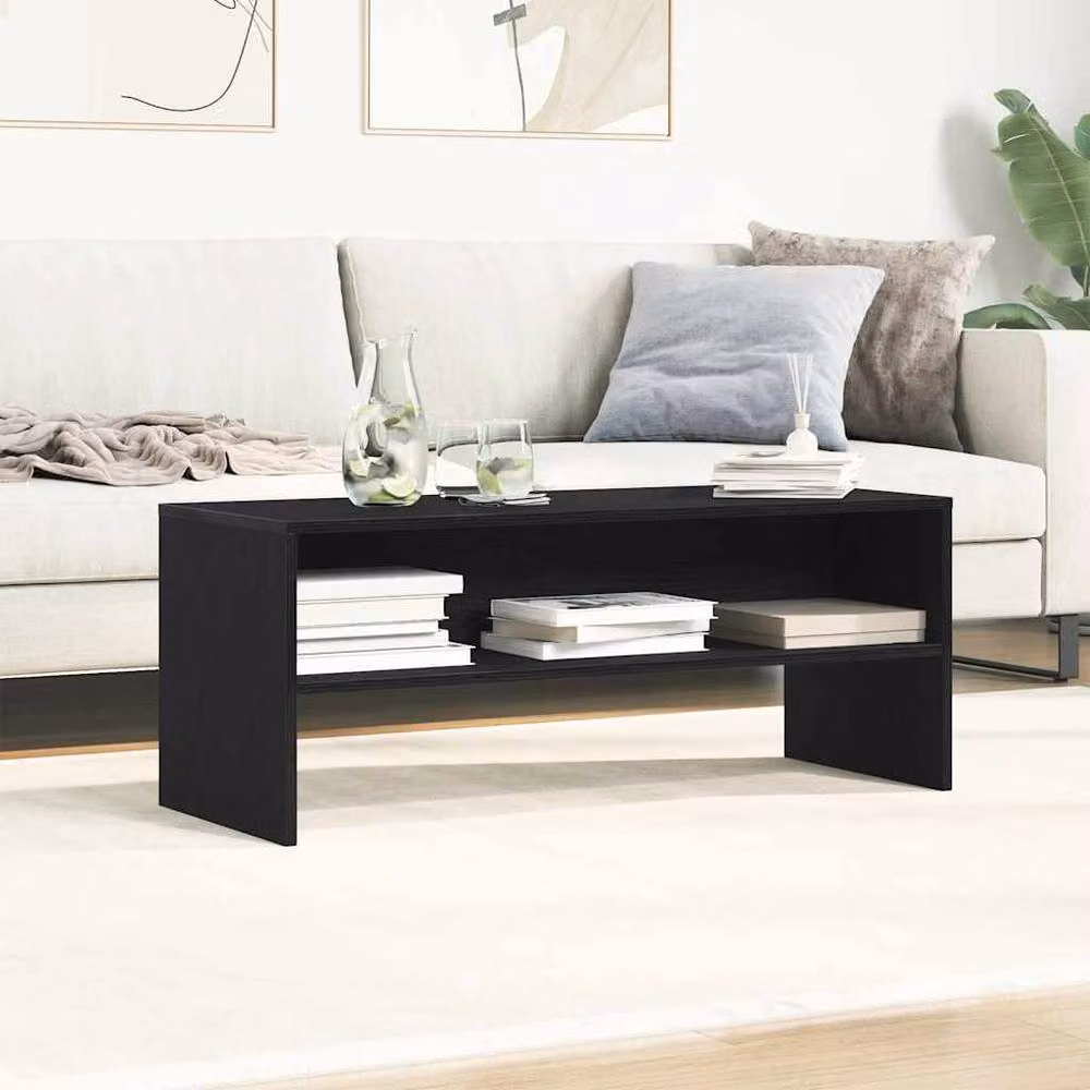 Berkfield Home TV Cabinet in Black Oak, W/D/H: 100 x 40 x 40 cm – 3