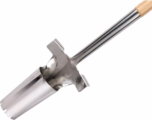 Kent & Stowe Stainless Steel Long Handled Bulb Planter in Silver