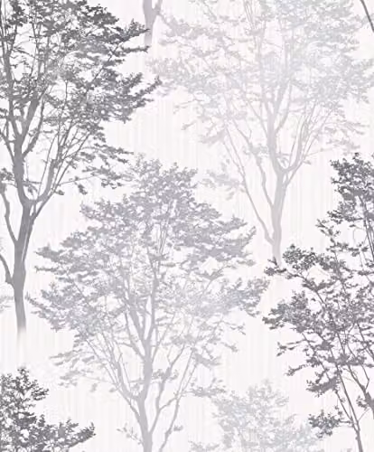 Arthouse Wildwood Grey Floral Nature Vinyl Wallpaper Roll – 1