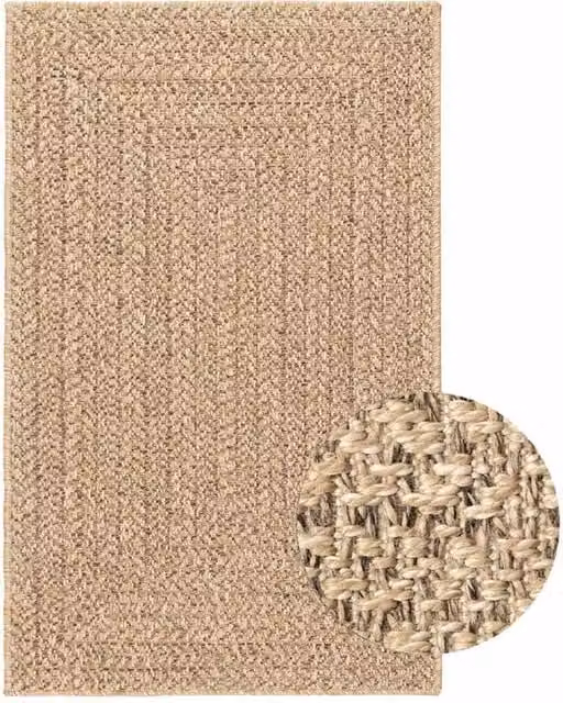 Berkfield Home ZIZUR Jute Look Indoor and Outdoor Rug, Beige, W: 240 cm, D: 340 cm