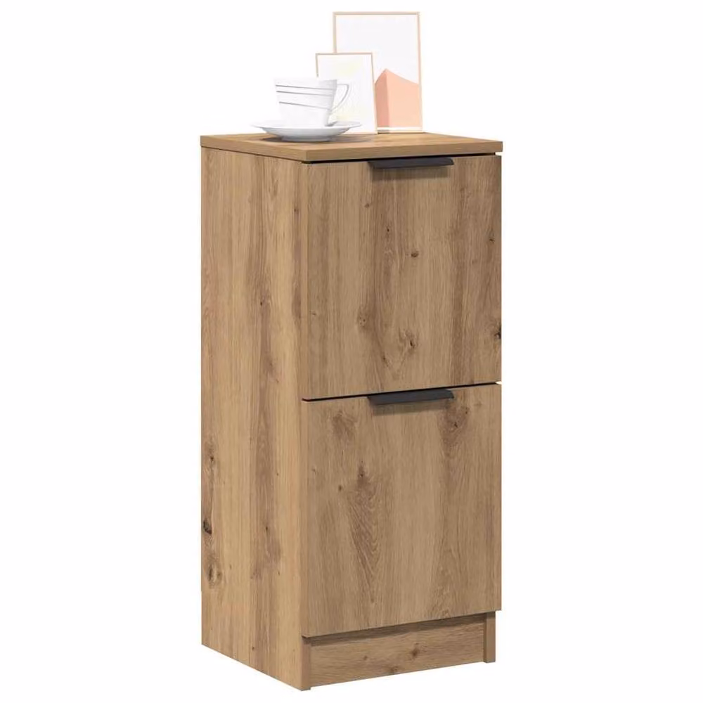 Berkfield Home Artisan Oak Sideboards, 2 Piece Set in Brown, W/D/H: 30 x 30 x 70 cm – 2