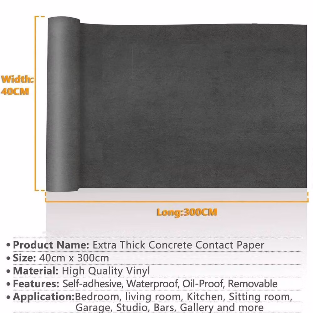 PAWNORA Faux Industrial Self Adhesive Vinyl Wrap in Dark Grey – 2