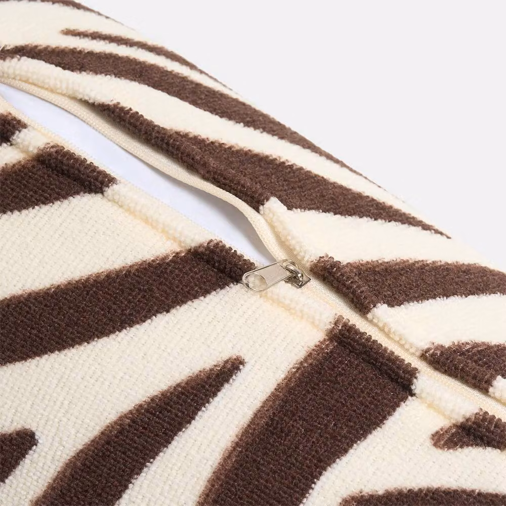 OHS Zebra Print Inflatable Travel Bolster Cushion with Soft Microfibre Cover, Brown, W/D/H: 36 x 16 x 16 cm – 6