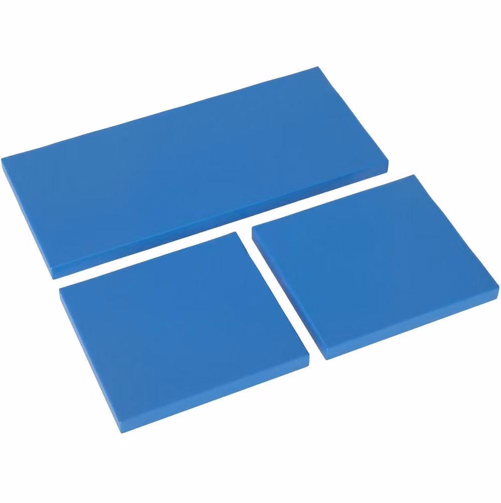 STILVORA 3 Piece Blue Outdoor Seat Cushion Set with Removable Washable Covers – 3