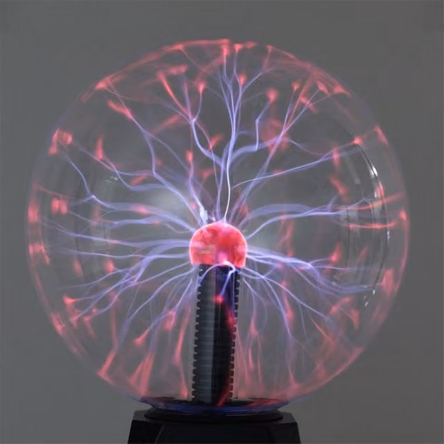 Leaper 4 Inch Sound Sensitive Static Ball Plasma Magic Night Lamp in Black