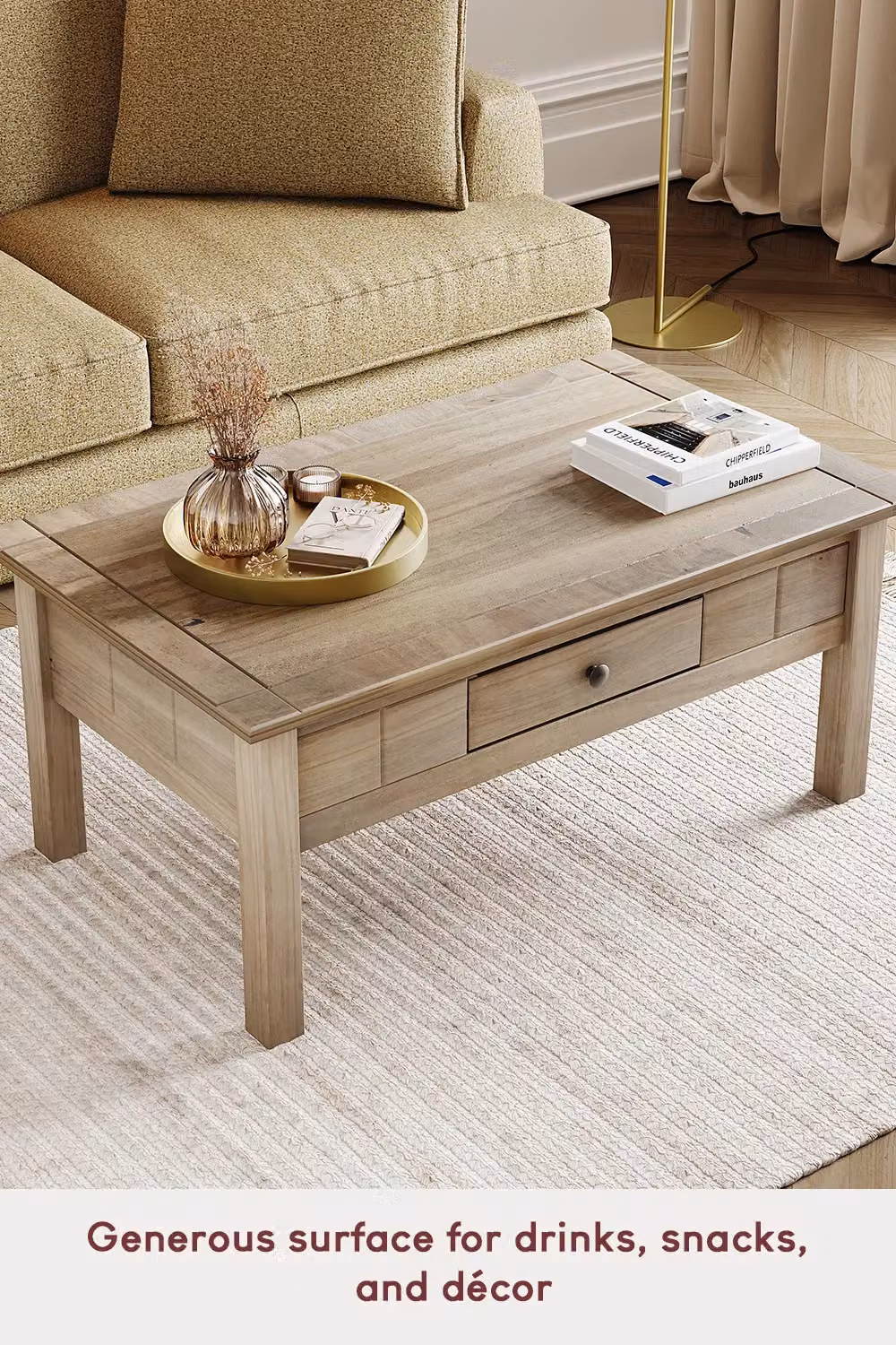 Vida Designs Panama 1 Drawer Coffee Table Storage Cabinet in Brown – 3
