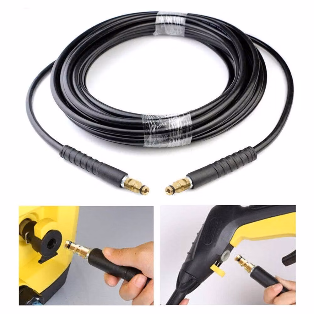 VOGREX 15m High Pressure Washer Extension Hose for Karcher K2-K7 Series, Black – 3
