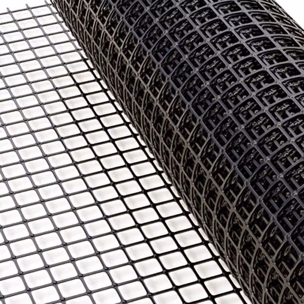 FLAVORA Black PVC Plastic Chicken Wire Mesh Garden Fencing, 10m x 0.6m – 5