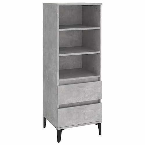 vidaXL Industrial Highboard in Concrete Grey, W/D/H: 40 x 36 x 110 cm – 1