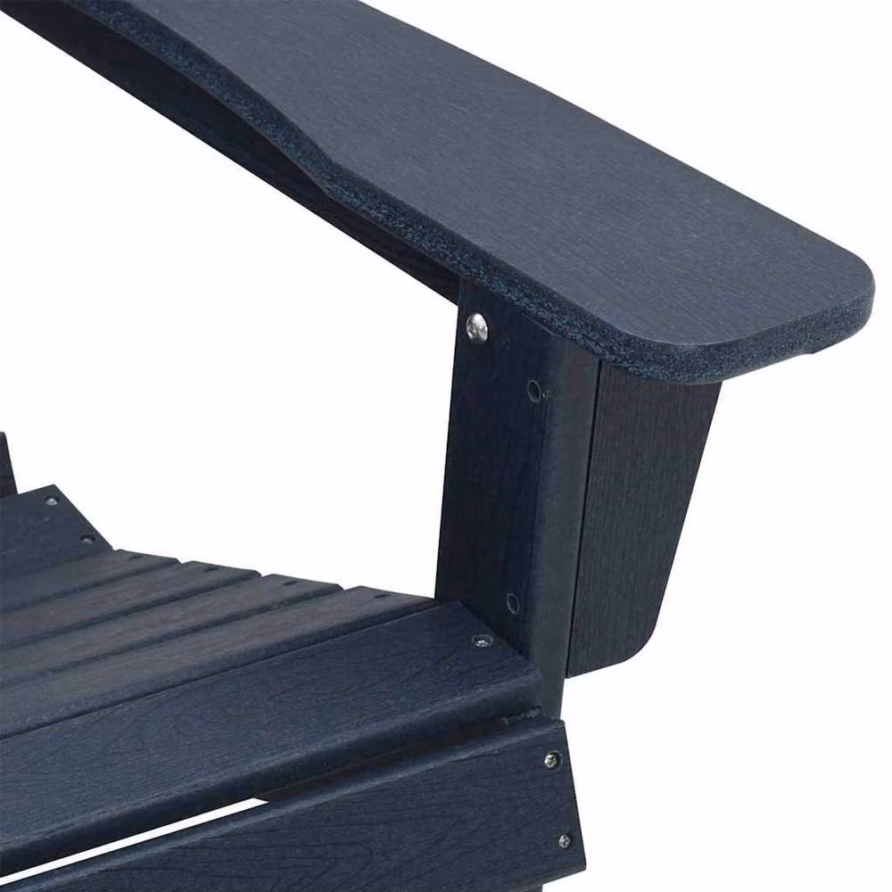 Berkfield Home Adirondack Lounge Chair with Ottoman in Navy Blue – 7