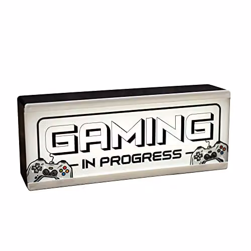Echo Three Gaming In Progress LED Light Up Sign in White and Black