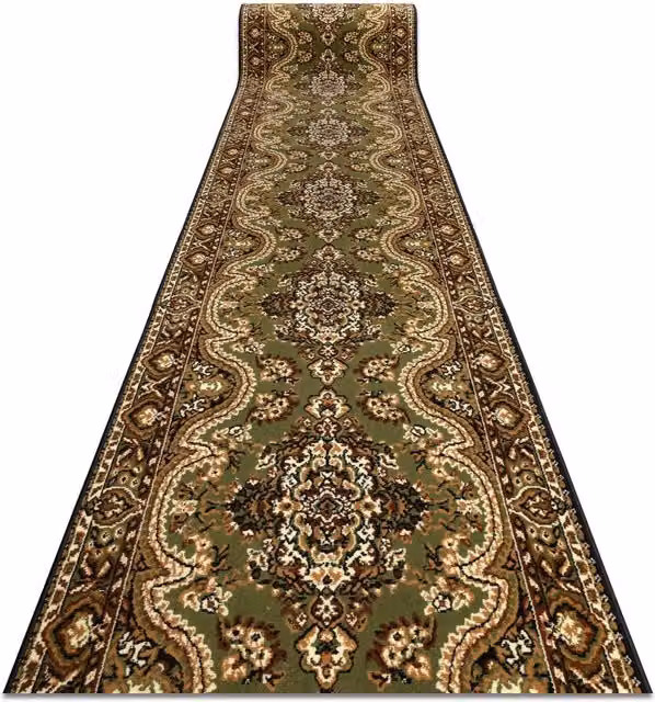 RugsX Bcf Wiosna Oriental Runner in Green, W: 70 cm, L: 340 cm – 1