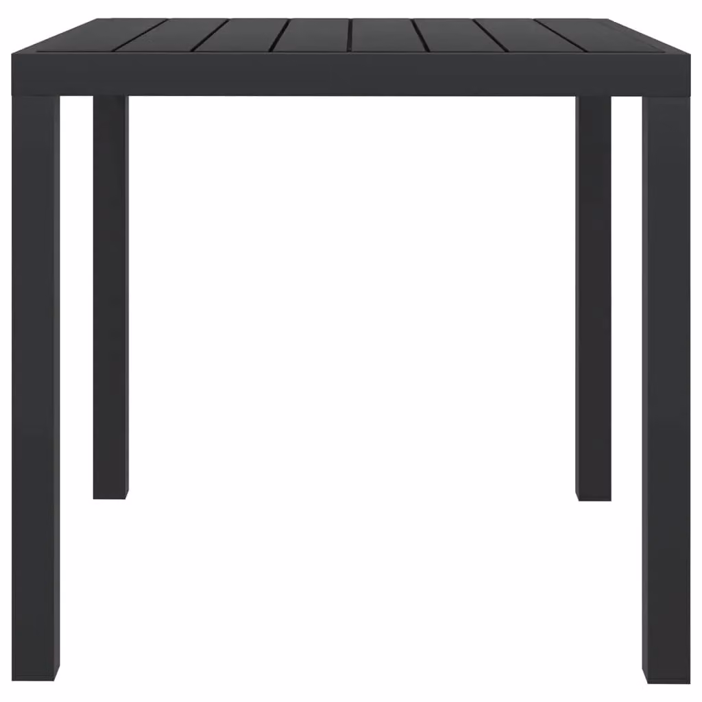 Berkfield Home Square Garden Table in Black Aluminium and WPC, W/D/H: 80 x 80 x 74 cm – 2