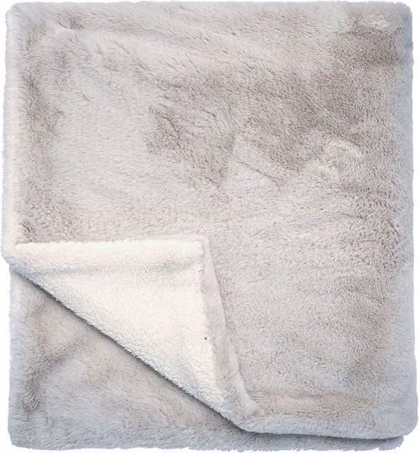 Helena Springfield Cosy Fleece Throw in Beige, W/D/H: 130 x 170 cm