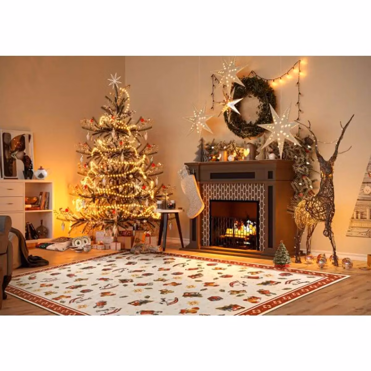 Villeroy & Boch Toys Delight Round Kids Motif Rug, Multicolour Red and Green, Diameter: 150 cm – 8