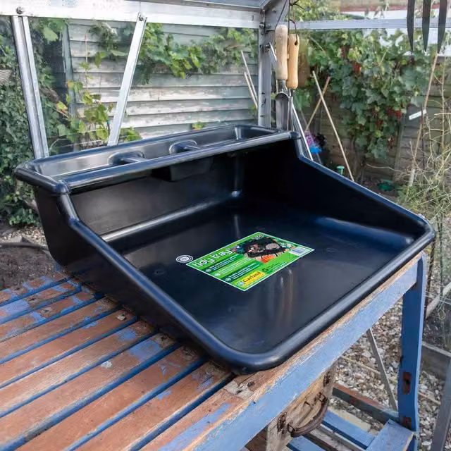 Garland Black Plastic Potting Tray Planter