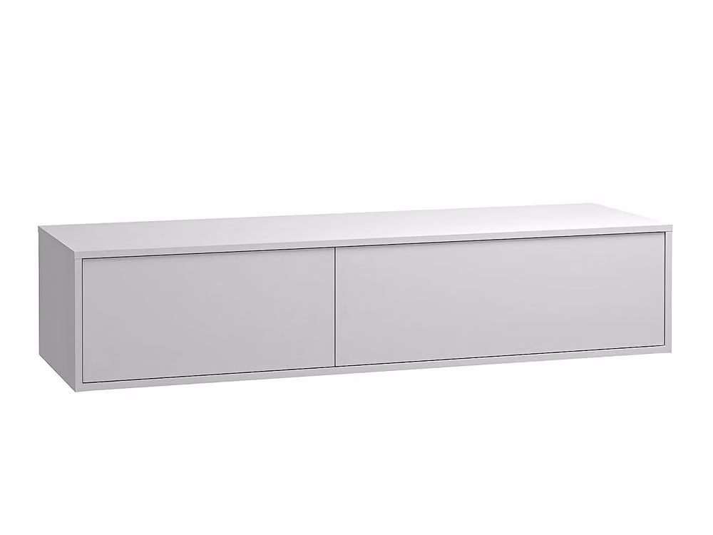 Vente-unique ISAURE II Wall-Mounted Minimalist Bathroom Vanity Unit in White – 2