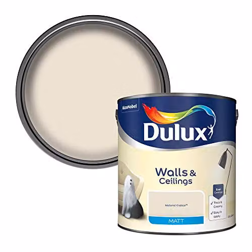 Dulux Matt Emulsion Paint for Walls and Ceilings, Beige, 2.5L