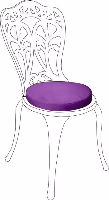 Gardenista Round Water Repellent Garden Bistro Chair Seat Pad in Purple