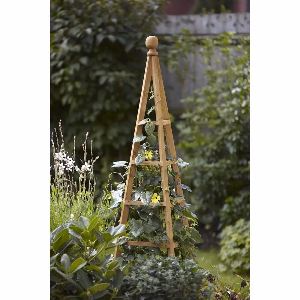 Marco Paul Beige Wooden Garden Obelisk Plant Support, Height: 150 cm – 7