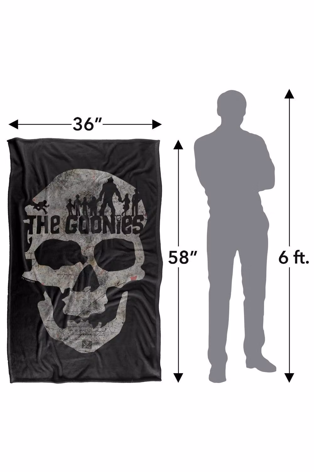 Warner Bros. Skull Silky Touch Super Soft Fluffy Throw Blanket, Extra Large, Black and Multicolour – 3