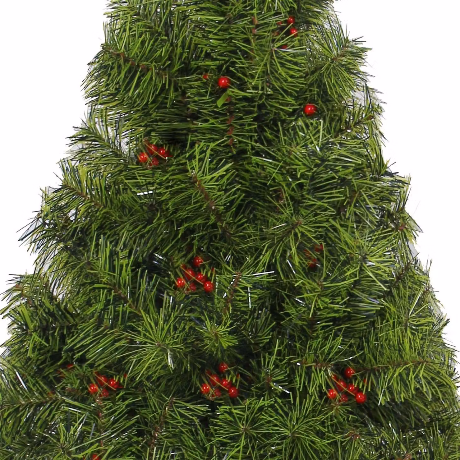 Shatchi 6ft Green and Red Boulder Pine Christmas Tree with Berries – 3