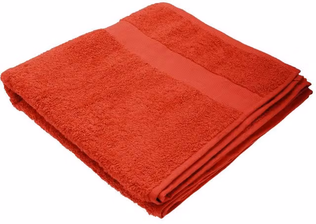Jassz Premium Heavyweight Plain Cotton Terry Bath Towel in Red, W: 70 cm, L: 140 cm, 550 GSM – 1