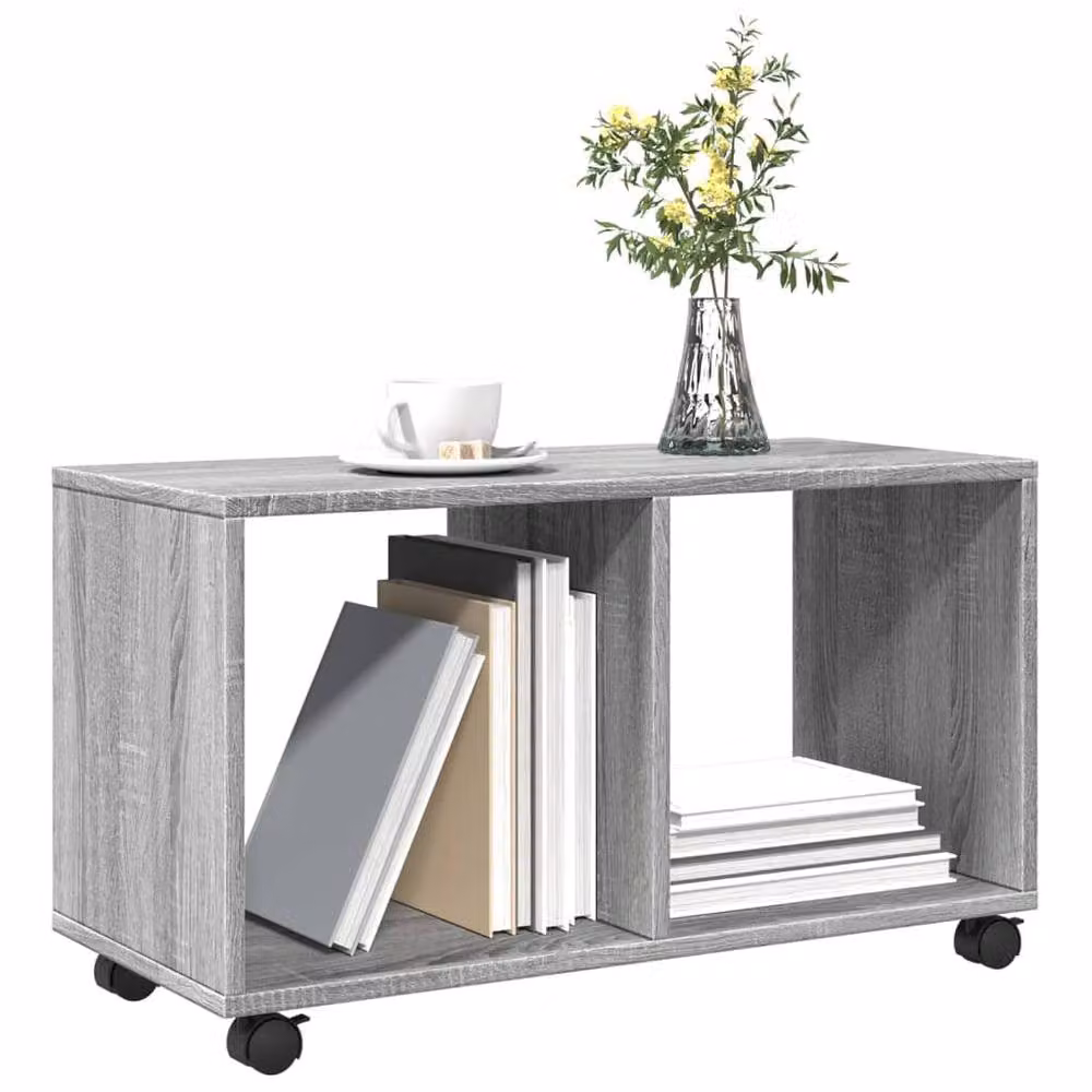 Berkfield Home vidaXL Rolling Cabinet in Grey Sonoma, W/D/H: 72 x 33 x 42.5 cm – 3