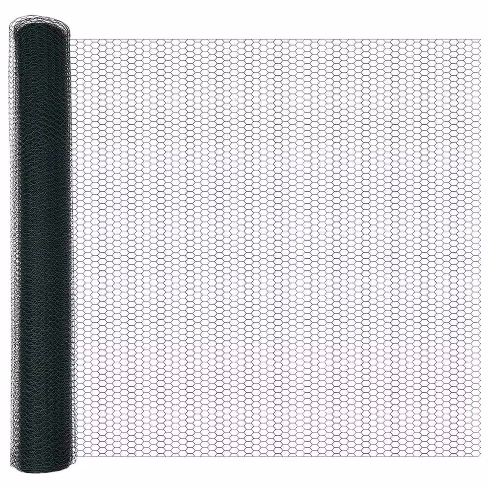 Berkfield Home Green Hexagon Steel and PVC Coated Fence, H: 140 cm x W: 10 m – 2
