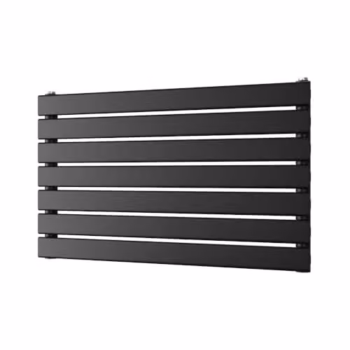 UK Radiators Typhoon Axis Black Horizontal Designer Radiator Single Panel W: 80 cm, H: 47.6 cm – 2