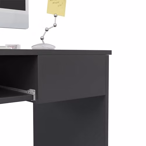 HOMCOM Modern Compact Computer Desk in Grey, W/D/H: 80 x 45 x 75 cm – 9