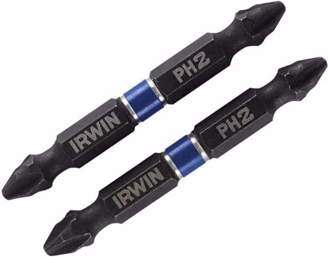 IRWIN Impact Double-ended Phillips PH2 Screwdriver Bits, 60mm, 2 Pack