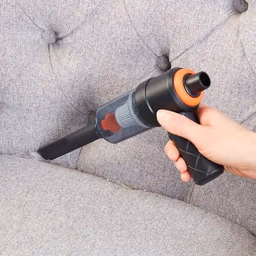 Clarsen Cordless Handheld Vacuum with 2-in-1 Blow and Suction Function, Multicolour Black and Orange, 0.1 l – 6