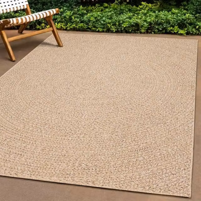 Berkfield Home Jute Look Indoor and Outdoor Rug in Brown and Beige, W: 160 cm, L: 230 cm