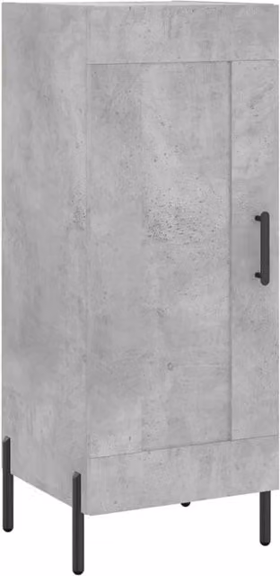 Berkfield Home Modern Sideboard in Concrete Grey, W/D/H: 34.5 x 34 x 90 cm