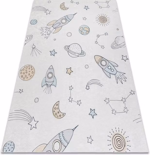 RugsX Bambino Kids Motif Rug in Yellow, W 80 cm x L 150 cm