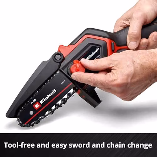 Einhell Cordless Pruning Saw 18V PXC with 12.5cm Cutting Length in Black and Red – 4