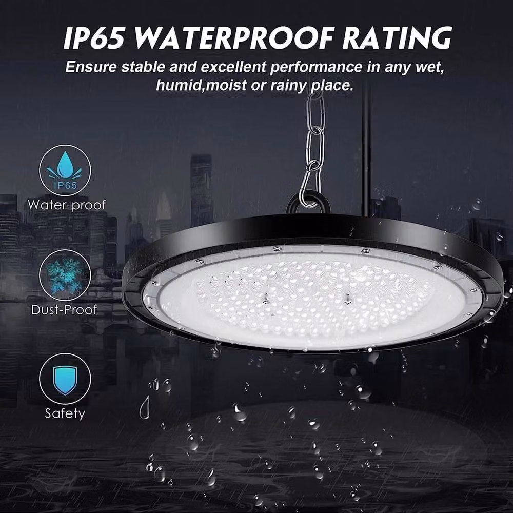 NESTLUNE 800W LED UFO High Bay Light in Black for Industrial Workshops – 4
