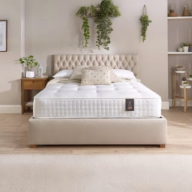 Aspire Natural Cashmere and Silk 3000 Pocket Mattress, White, W: 90 cm, D: 190 cm