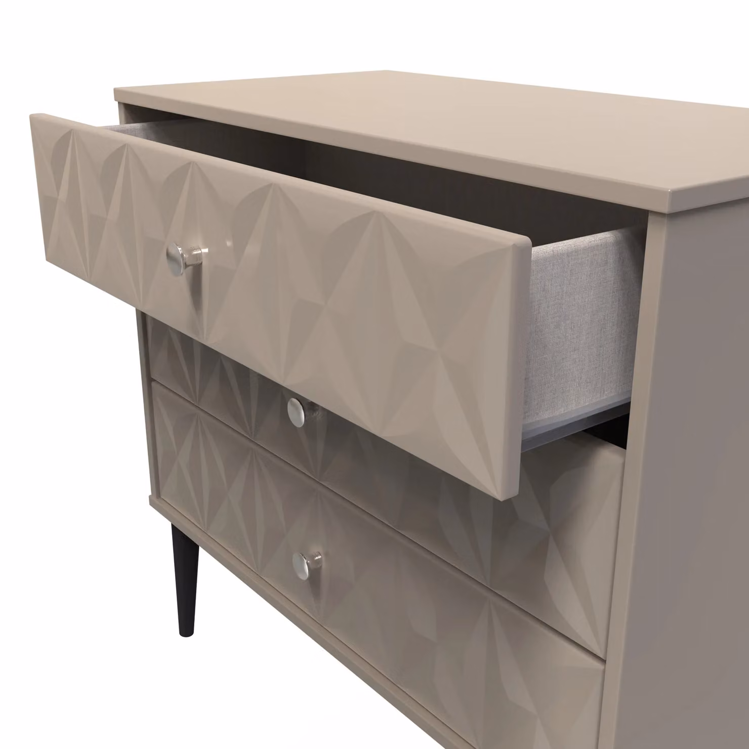 Ready Assembled 2 U Toledo 3 Drawer Chest in Light Brown – 3