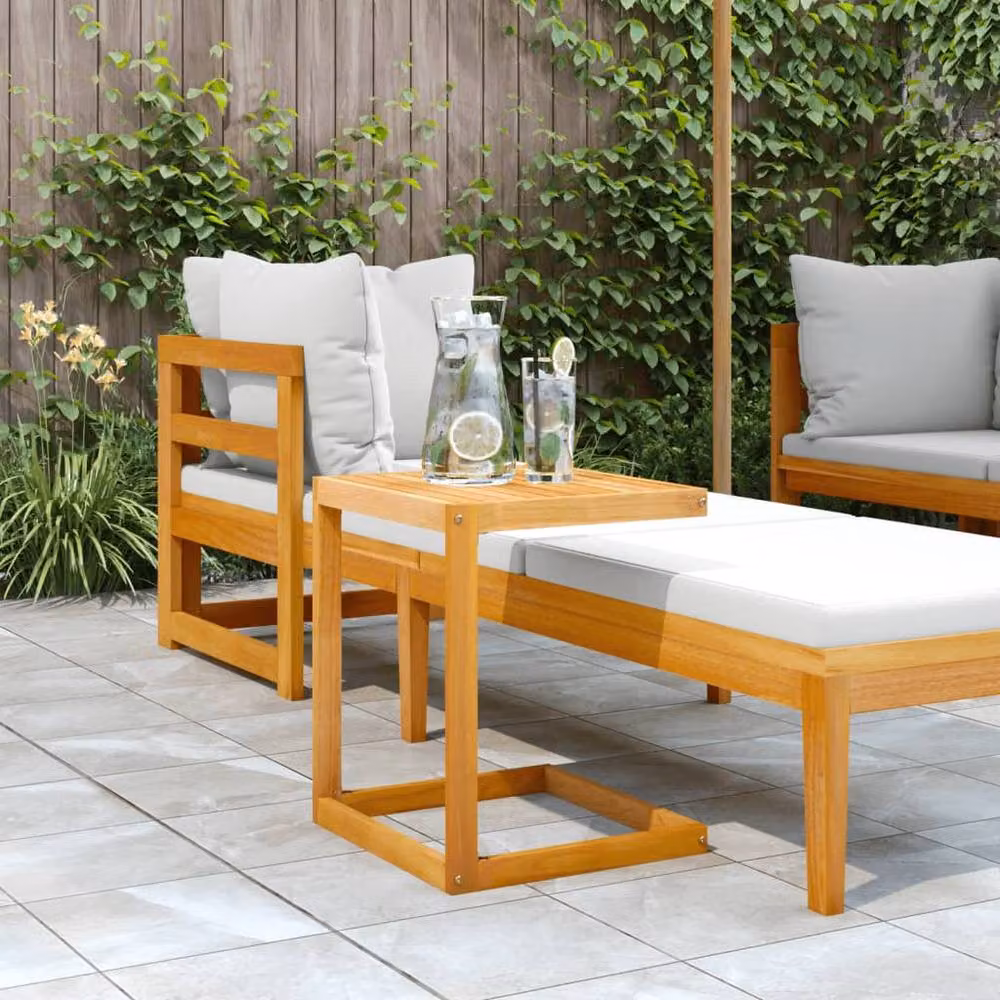 Berkfield Home C Table in Brown Solid Acacia Wood W/D/H: 42 x 40 x 50 cm – 3