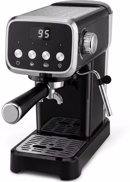 HOMCOM 20-Bar Espresso Machine with Steam Wand and 1.2 l Water Tank, Black – 1