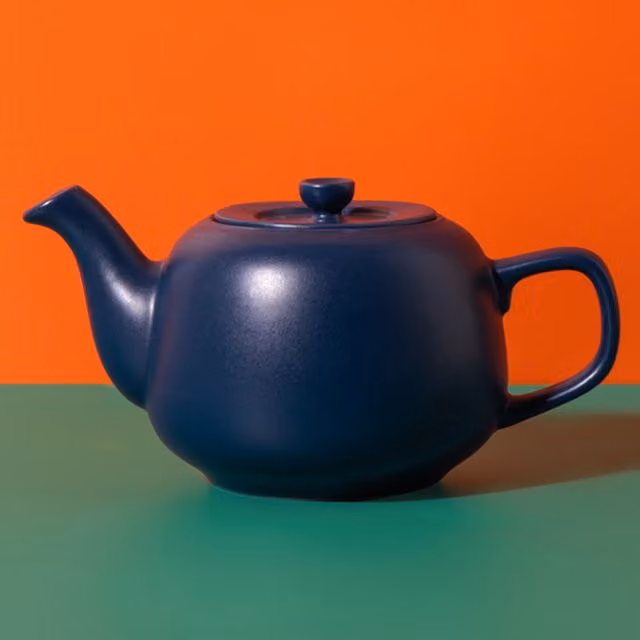 La Cafetire Classic Ceramic Teapot, 1.2 l, Navy Blue