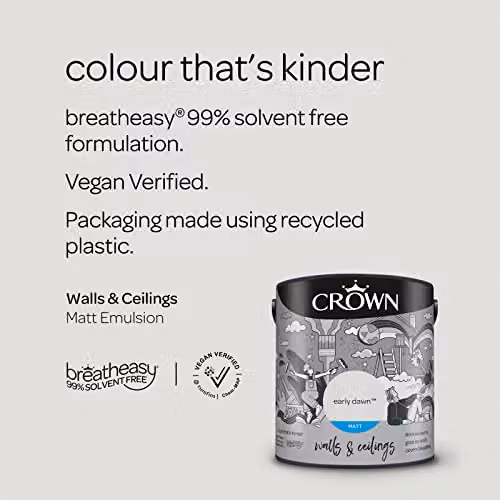 Crown Grey Matt Dispersion Emulsion Paint 2.5l – 2