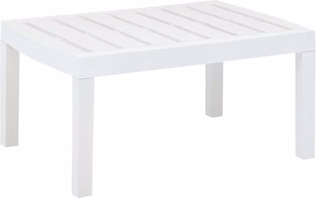 Berkfield Home White Plastic Garden Table W: 78 cm, D: 55 cm, H: 38 cm